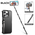 TIDEOK Bluetooth & Extendable Selfie Stick Phone Case for Iphone 13/14/15/16, Shockproof Protection, Abs+Alloy – Handheld for Concerts & Travel